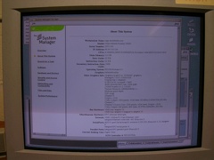 System information screen